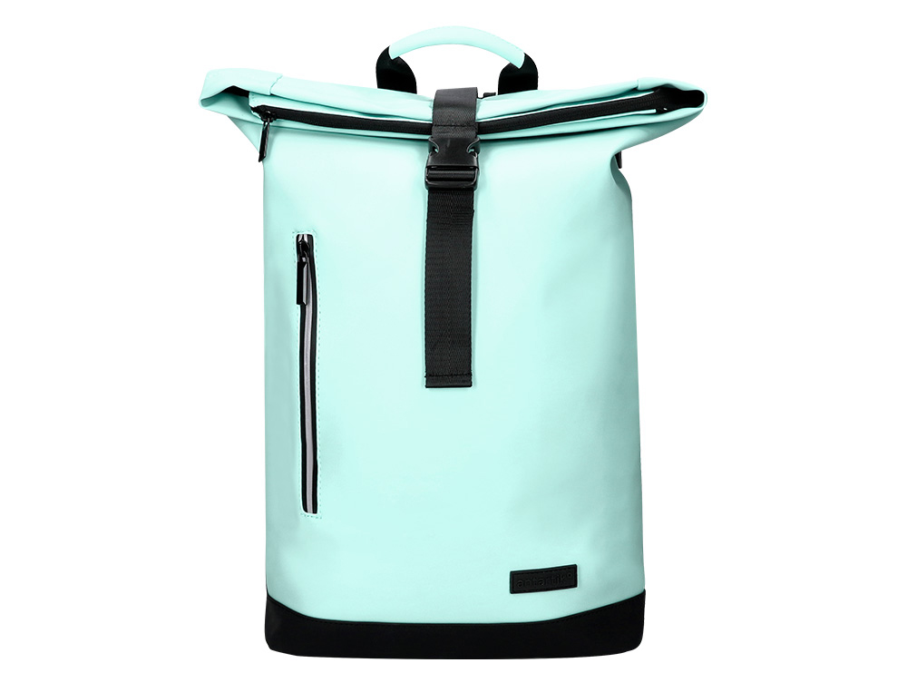 CARTERA ANTARTIK MOCHILA WATER PROOF ENROLLABLE DISEÑO CASUAL COLOR TURQUESA 480X130X280 MM