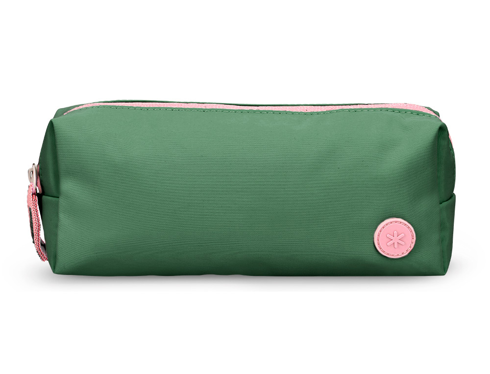 ESTUCHE PORTATODO ANTARTIK BASIC PACK 1 COMPARTIMENTO VERDE COMPAÑERO MOCHILA 80X55X210 MM