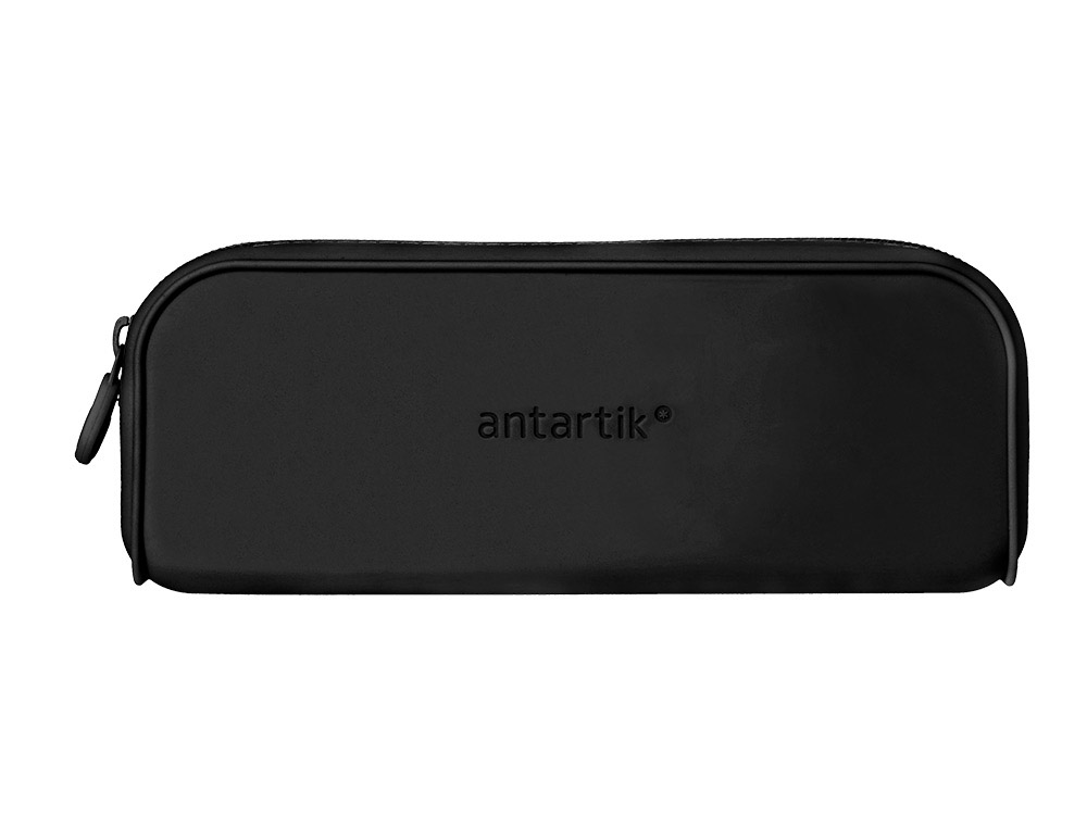 ESTUCHE PORTATODO ANTARTIK PRISMA SILICONA SOFT RECTANGULAR 185X50X75 MM NEGRO