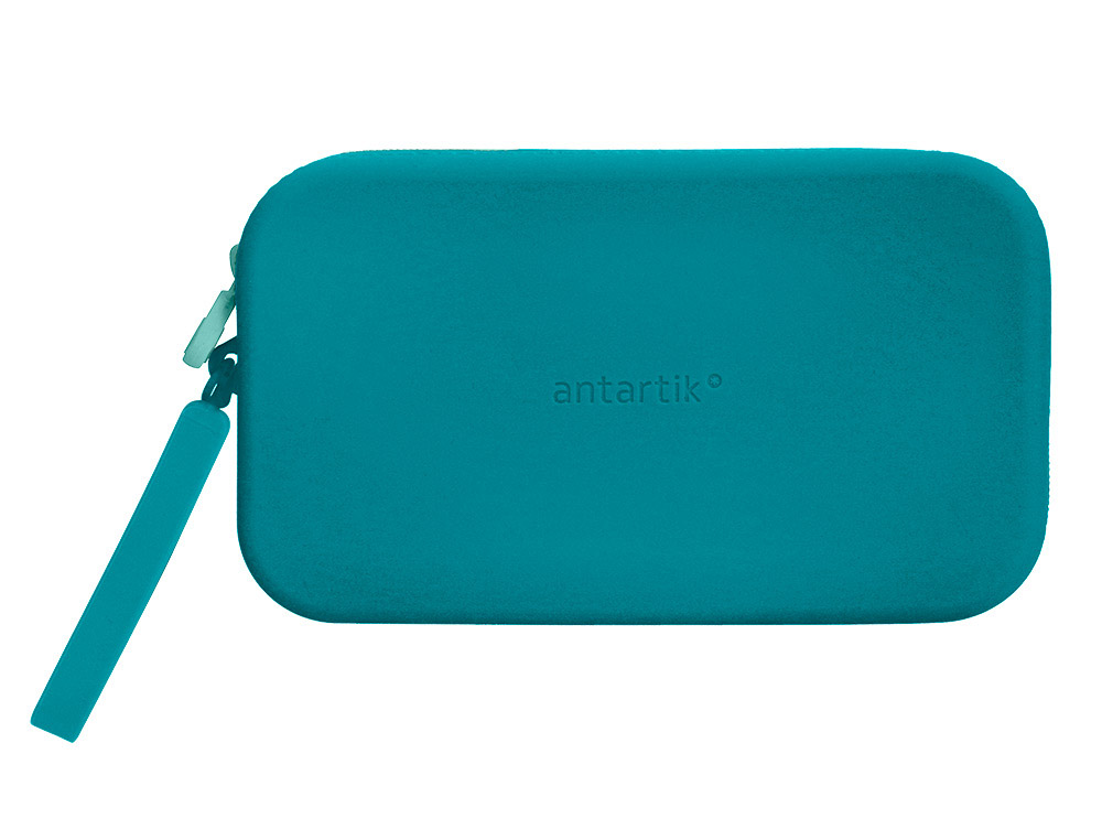 ESTUCHE PORTATODO ANTARTIK TROPICAL DIVE SILICONA SOFT RECTANGULAR 190X120X25 MM AZUL TURQUESA